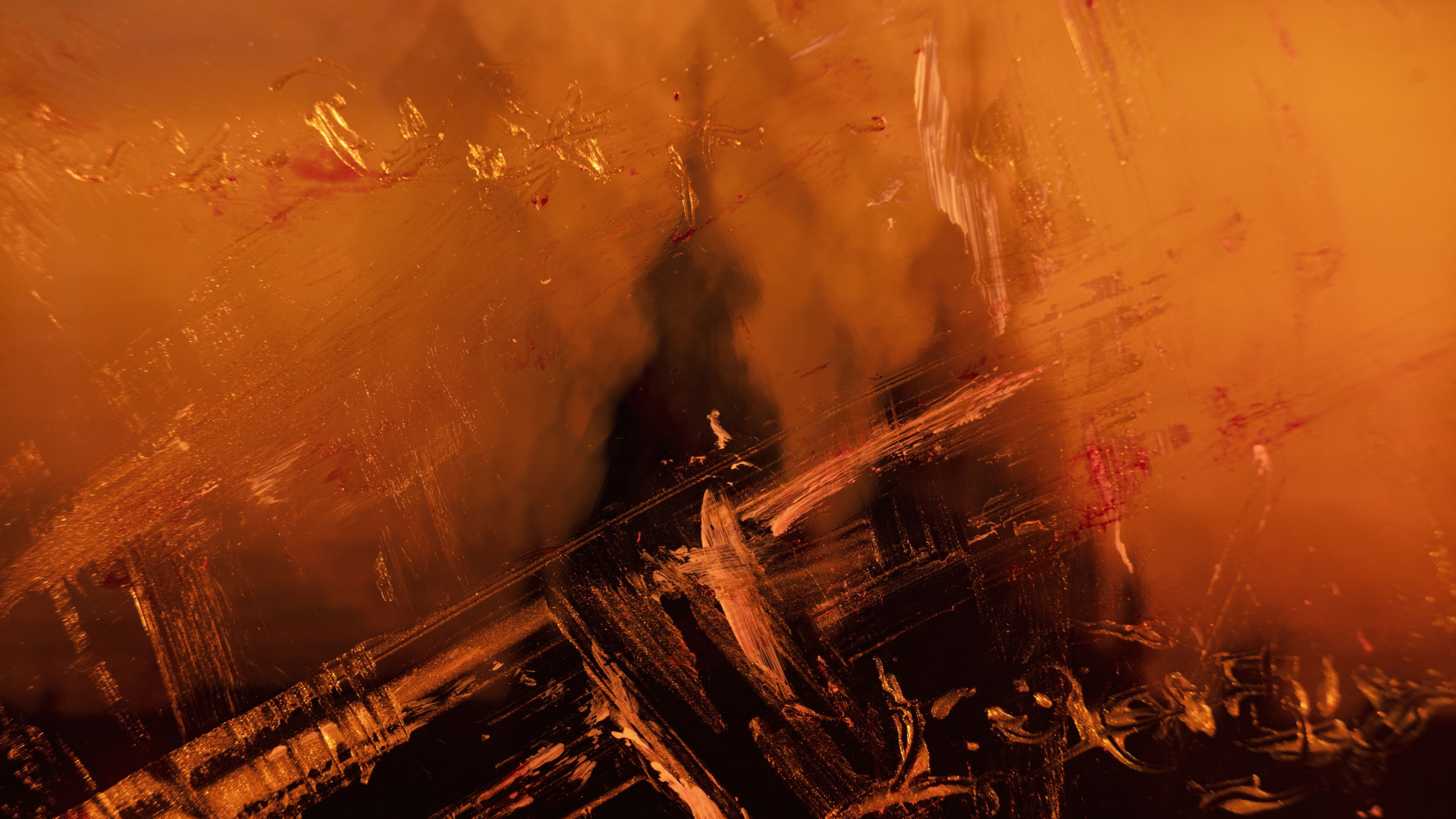 Brown and Black Abstract Painting. Wallpaper in 1920x1080 Resolution