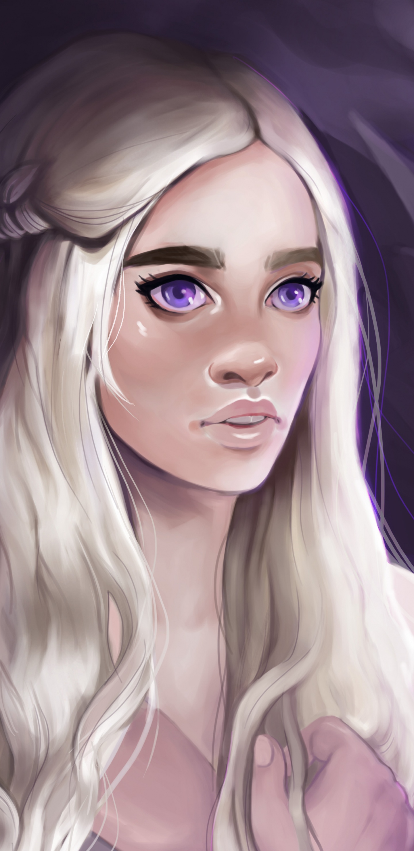 Frau Mit Blonden Haaren Anime-Charakter. Wallpaper in 1440x2960 Resolution