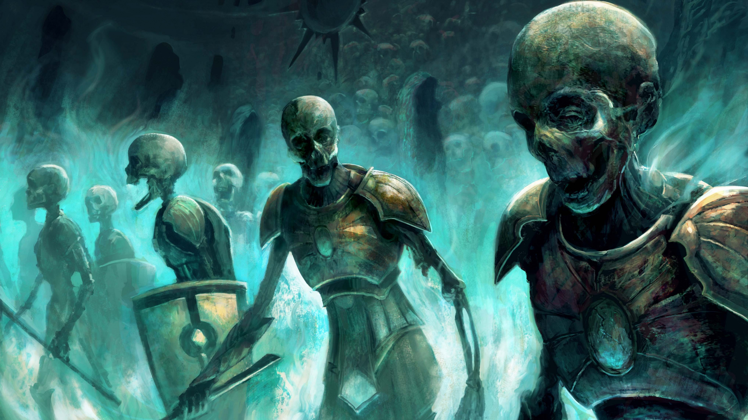 3 Hommes en Costume Noir. Wallpaper in 2560x1440 Resolution