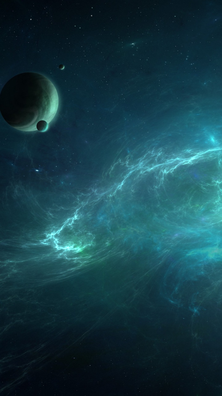 Peinture Abstraite Blanche et Bleue. Wallpaper in 720x1280 Resolution