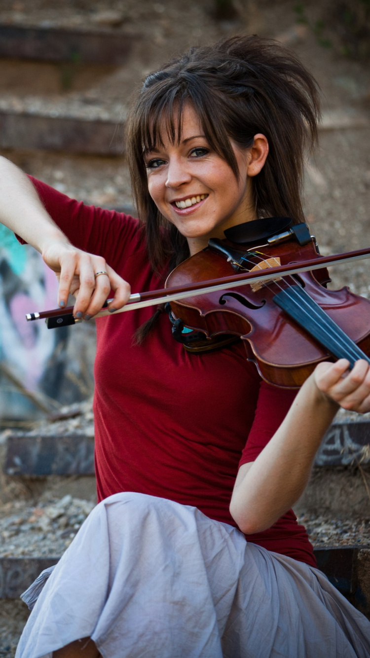 Lindsey Stirling, Violin, Violinist, Violist, Bowed String Instrument. Wallpaper in 750x1334 Resolution