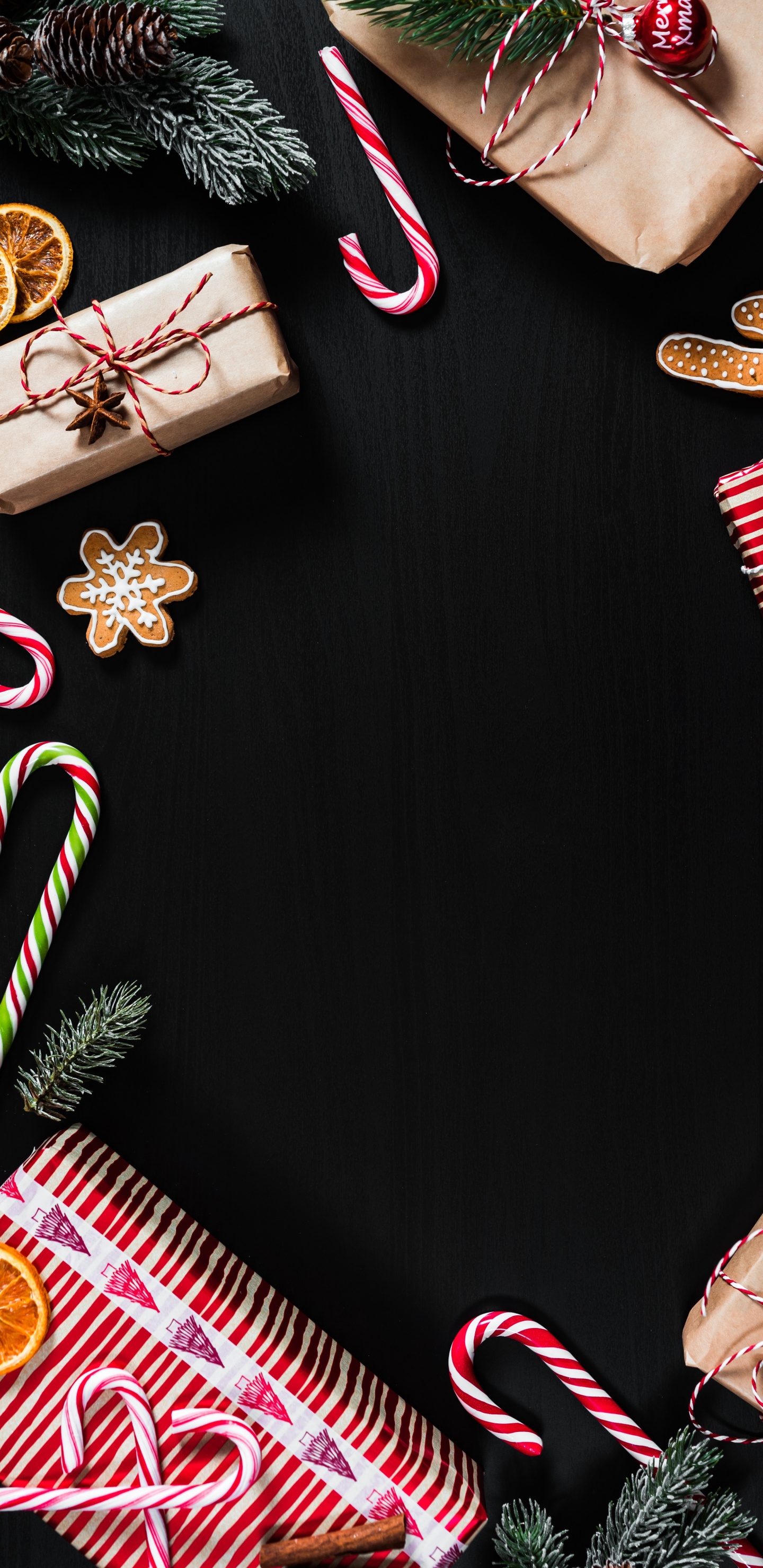 Weihnachten, Süßigkeit, Pink, Zuckerstange, Süßwaren. Wallpaper in 1440x2960 Resolution