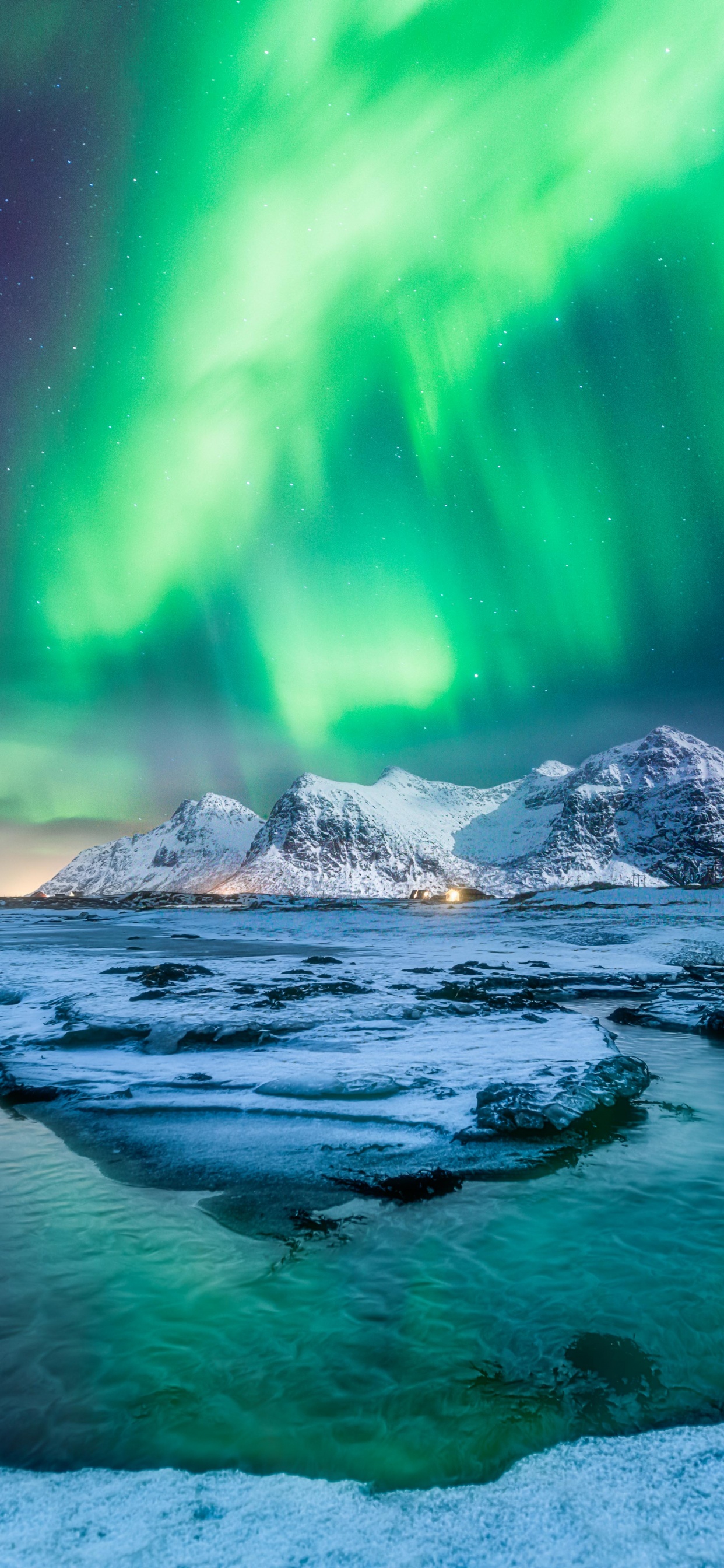 Aurora, Naturaleza, Paisaje Natural, Glaciar de Terreno, Glaciar. Wallpaper in 1242x2688 Resolution