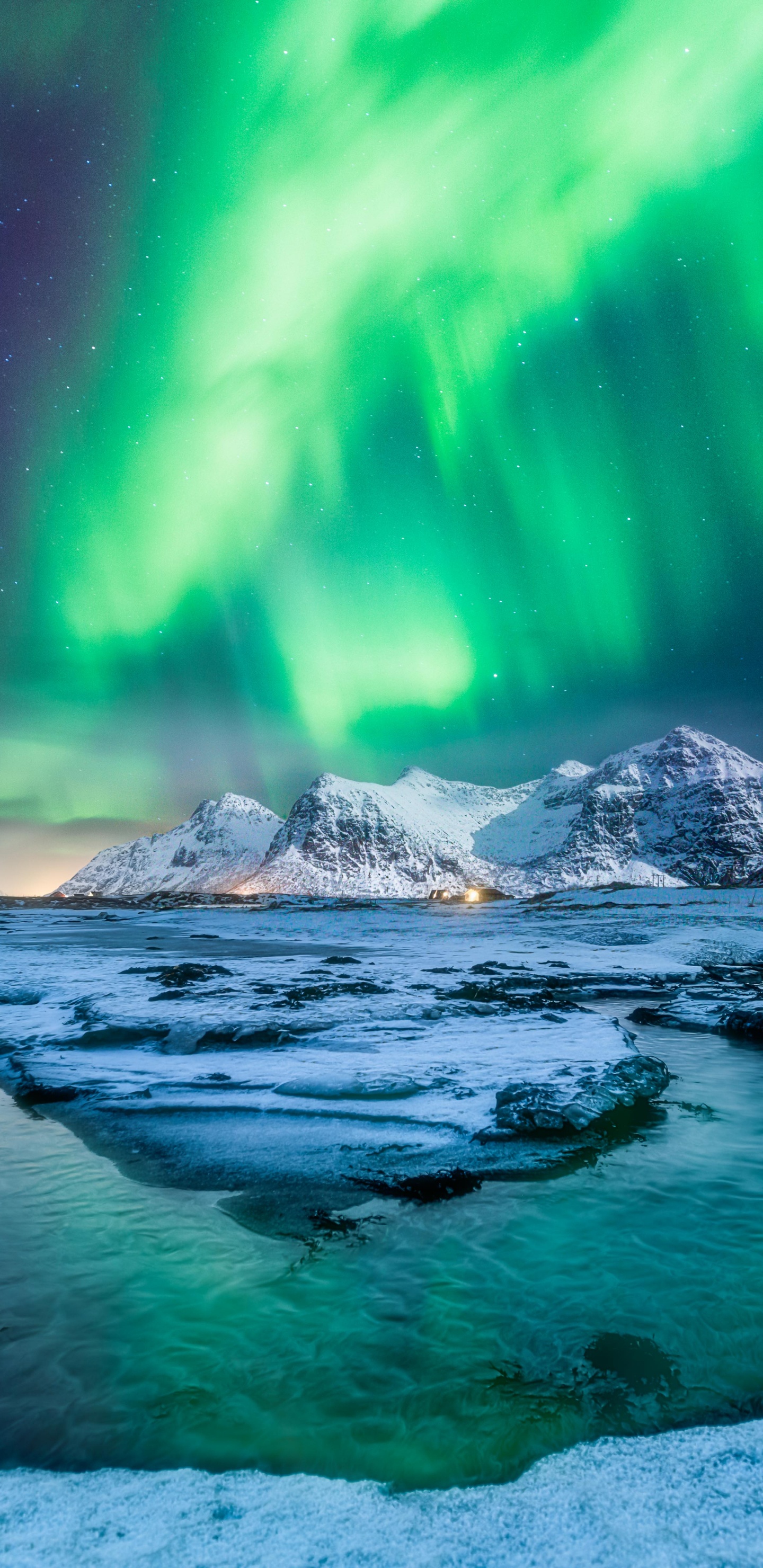 Aurora, Naturaleza, Paisaje Natural, Glaciar de Terreno, Glaciar. Wallpaper in 1440x2960 Resolution