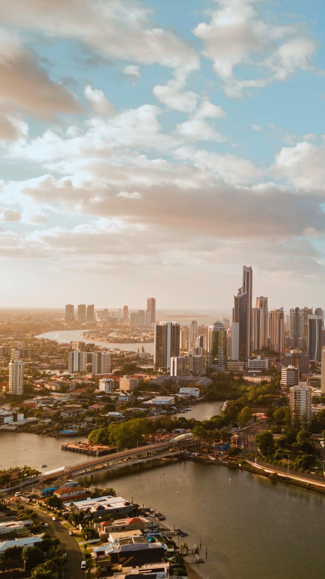 Cityscape, Gold Coast, Cloud, Water, Skyscraper. Wallpaper in 1080x1920 Resolution