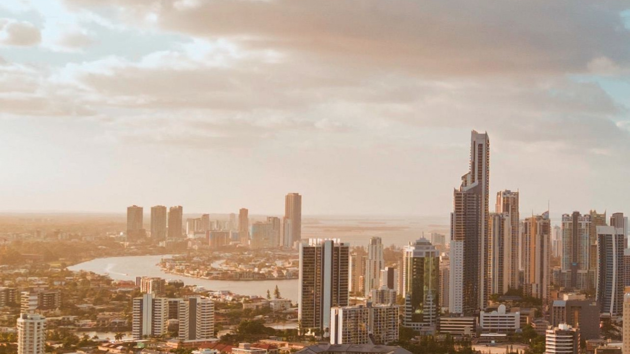 Cityscape, Gold Coast, Cloud, Water, Skyscraper. Wallpaper in 1280x720 Resolution
