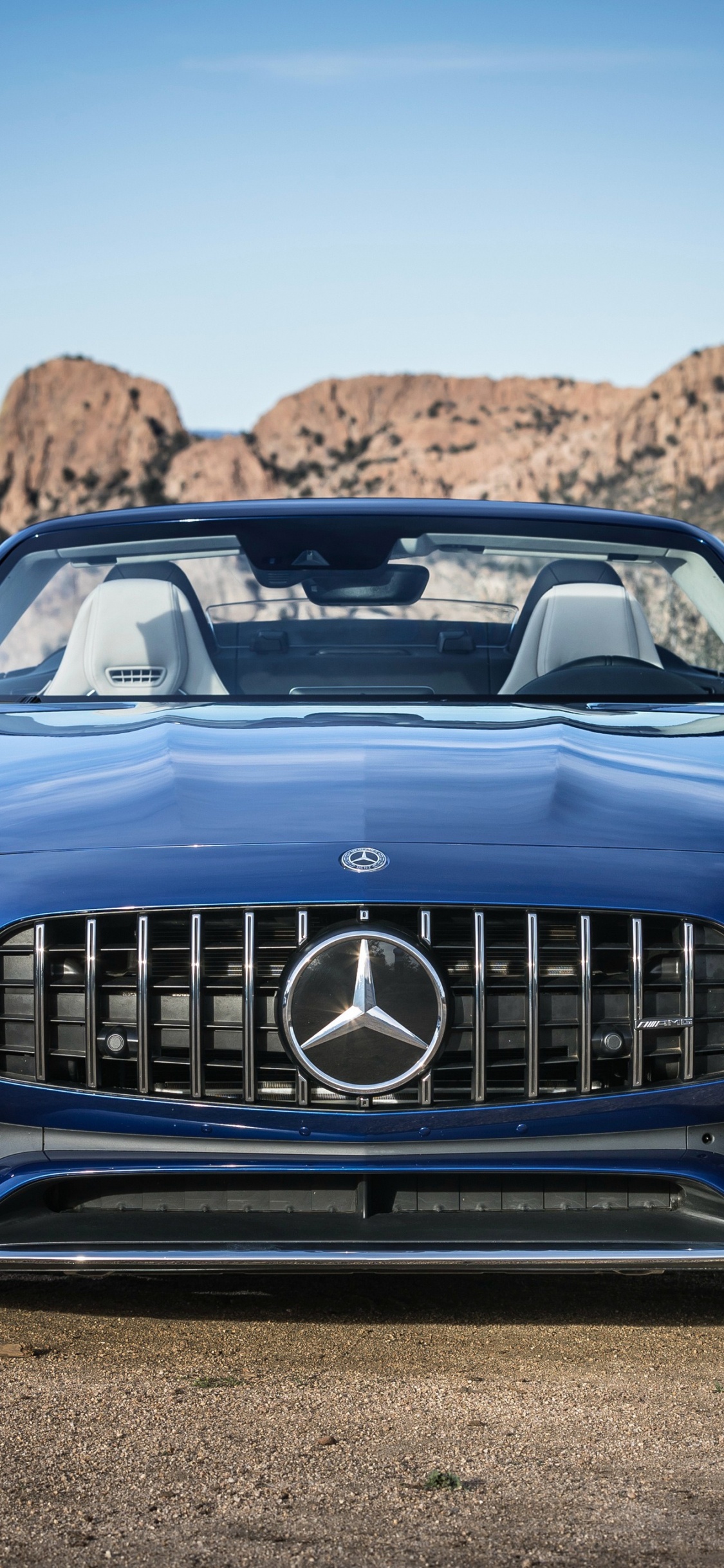 Blue Mercedes Benz Car on Road During Daytime. Wallpaper in 1125x2436 Resolution