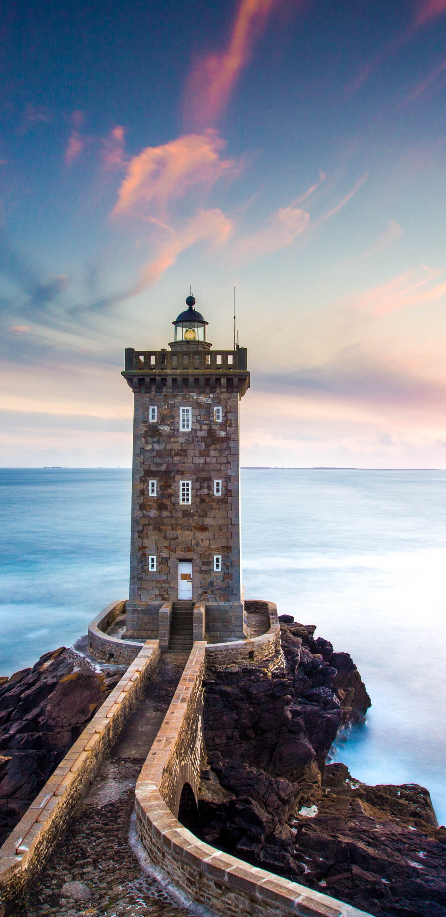 Islamic Center of Federal Way, Lighthouse, Kermorvan Lighthouse, Sem Seco, Water. Wallpaper in 1440x2960 Resolution