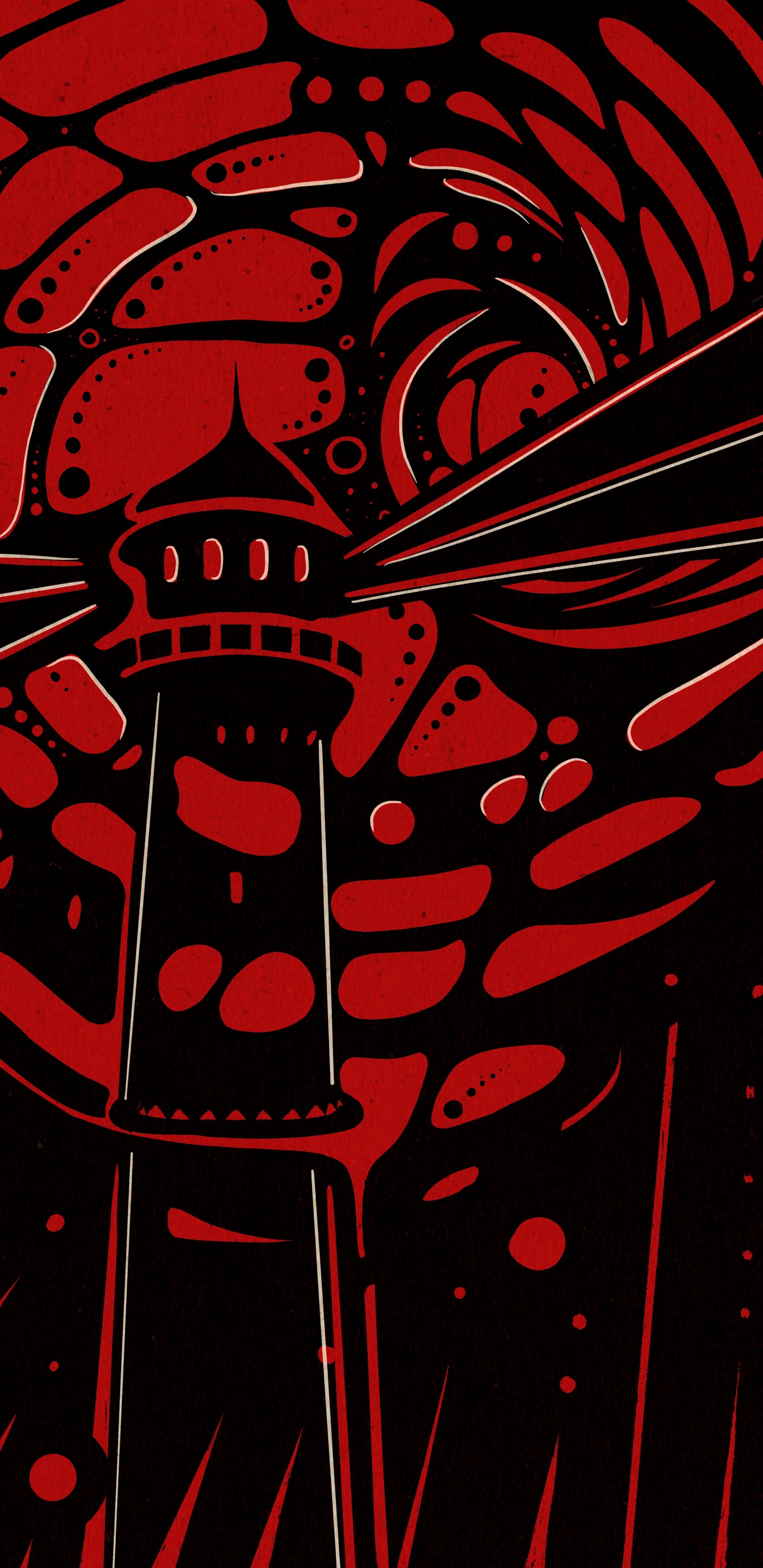 Graphic Design, Red, Black, Textile, Sleeve. Wallpaper in 1440x2960 Resolution