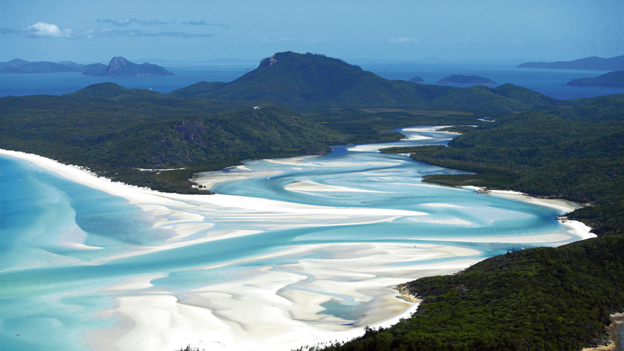 Aerial View of Lake and Mountains During Daytime. Wallpaper in 1280x720 Resolution