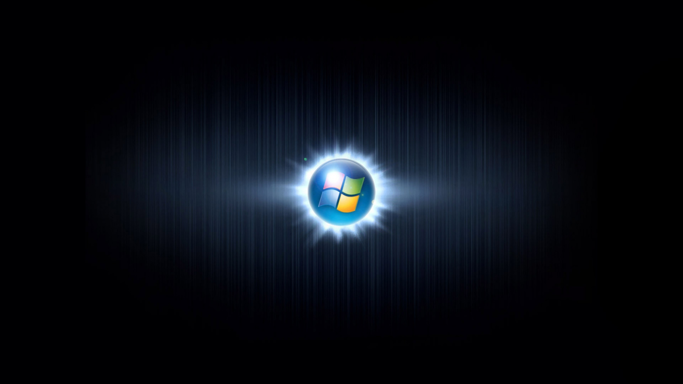 Blue and Yellow Round Logo. Wallpaper in 1366x768 Resolution