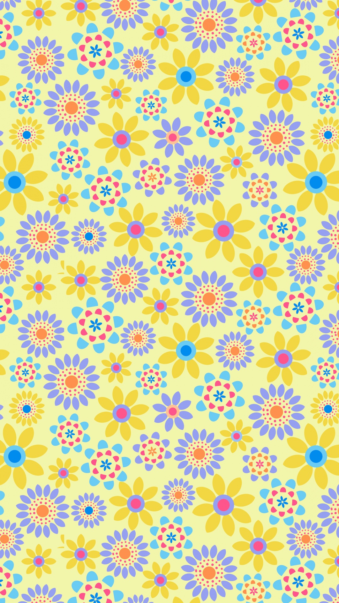 Textil Floral Amarillo y Blanco. Wallpaper in 1080x1920 Resolution