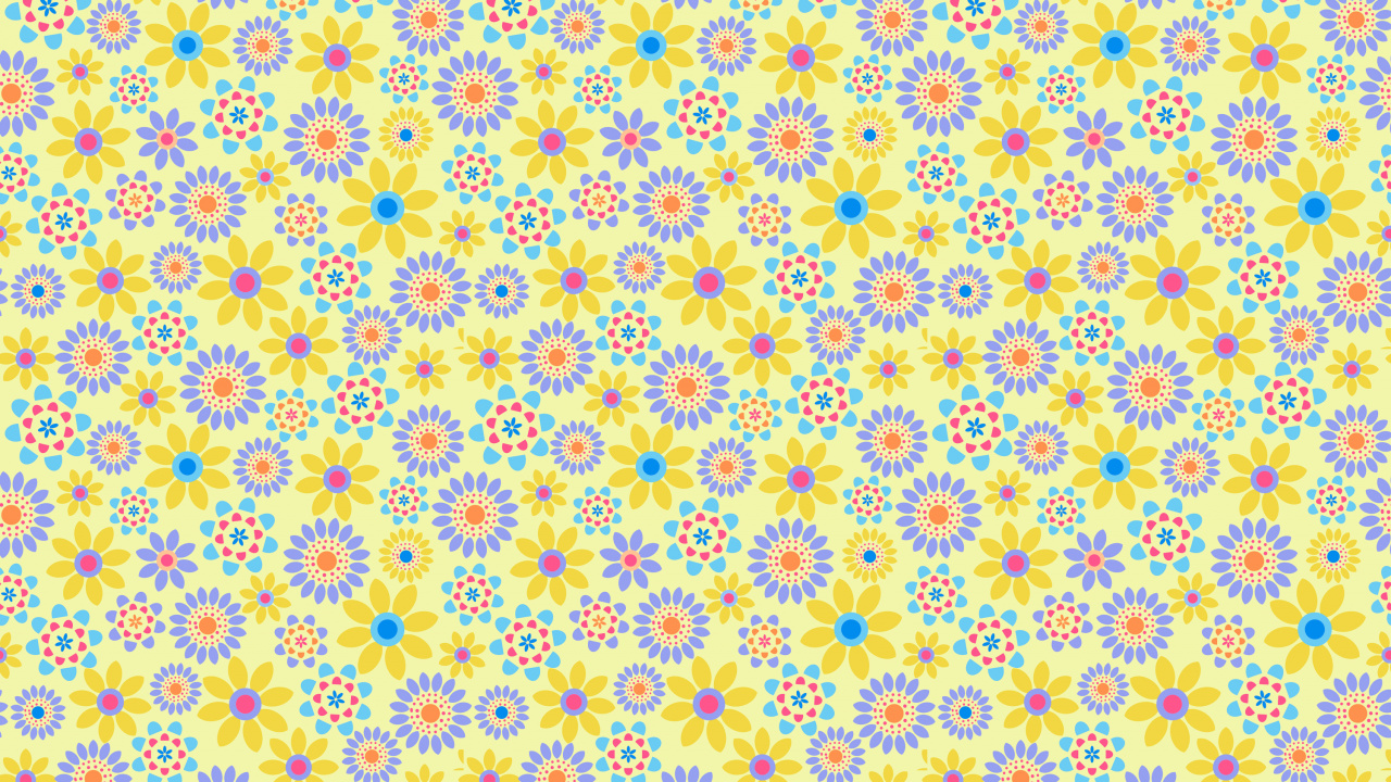 Yellow and White Floral Textile. Wallpaper in 1280x720 Resolution