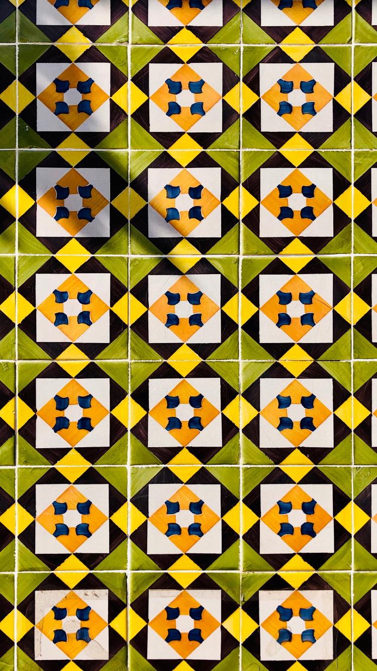 Schwarz-weiß Kariertes Muster. Wallpaper in 750x1334 Resolution
