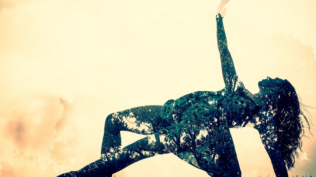 Mujer en Vestido Negro Bailando. Wallpaper in 1280x720 Resolution