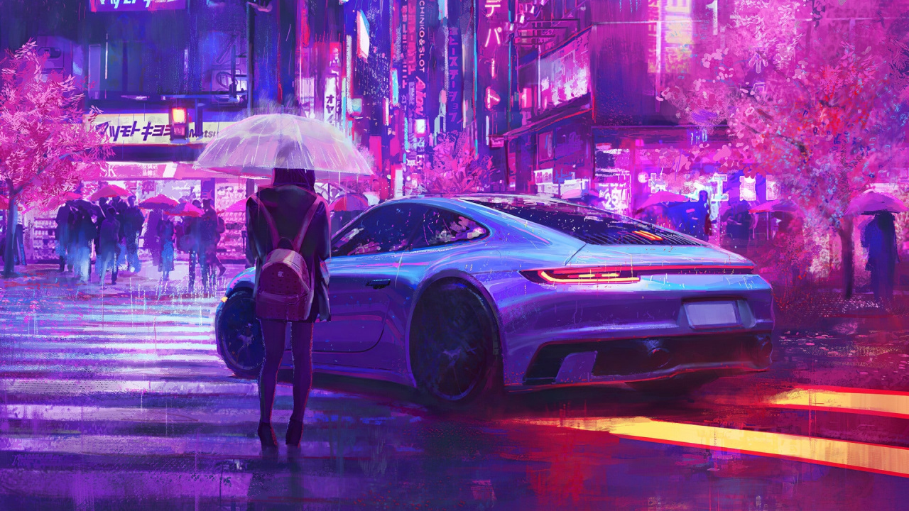 Cyberpunk, Cyberpunk 2077, Cyberpunk 2020, Lost in Translation, Work of Art. Wallpaper in 1280x720 Resolution