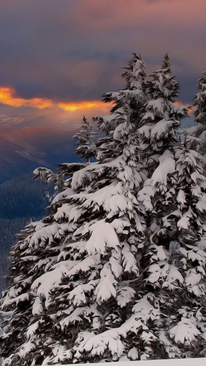 冬天, 多山的地貌, 山脉, 荒野, 天空 壁纸 720x1280 允许