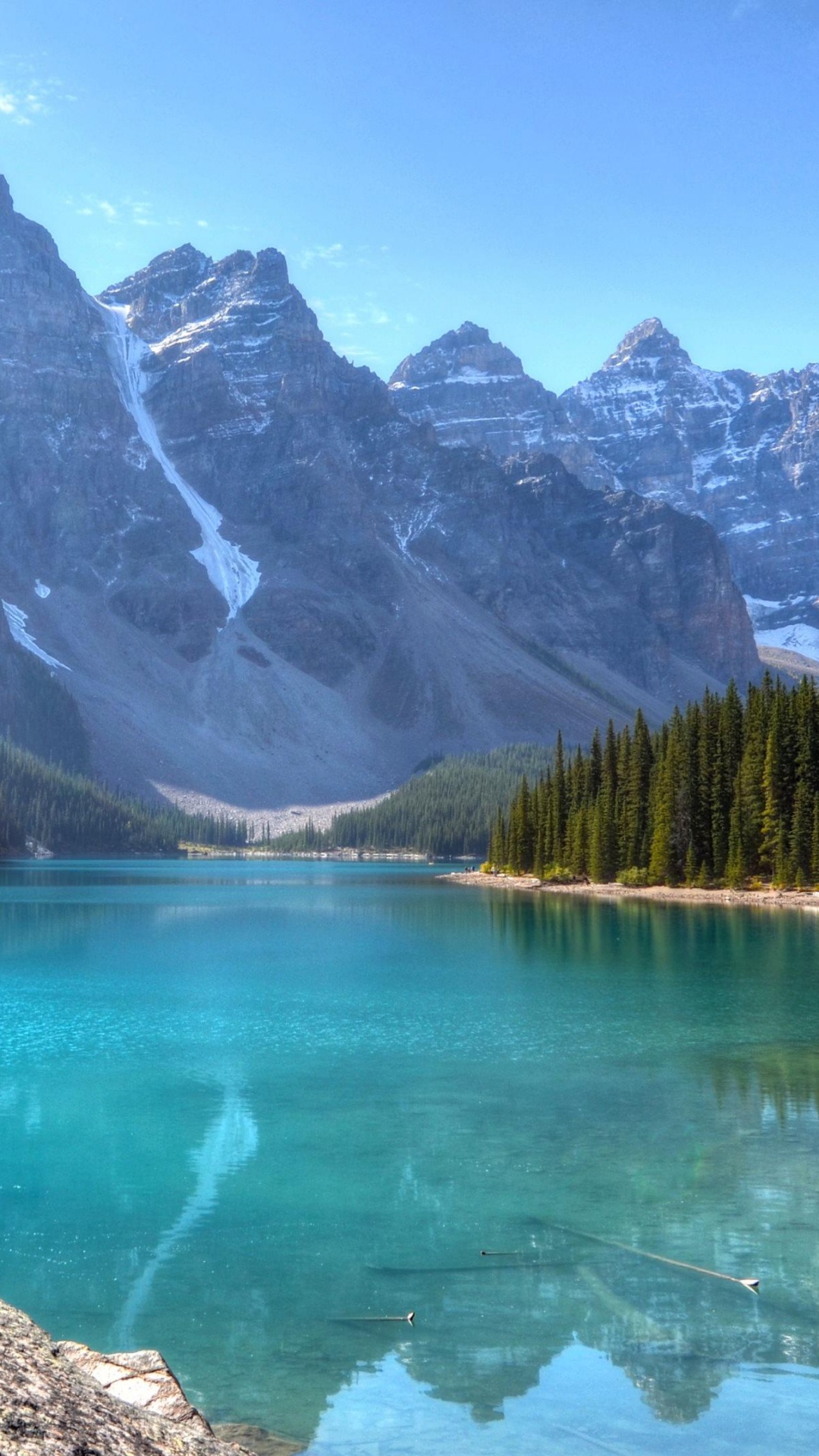 Lake Surrounded by Green Trees and Mountains During Daytime. Wallpaper in 1080x1920 Resolution