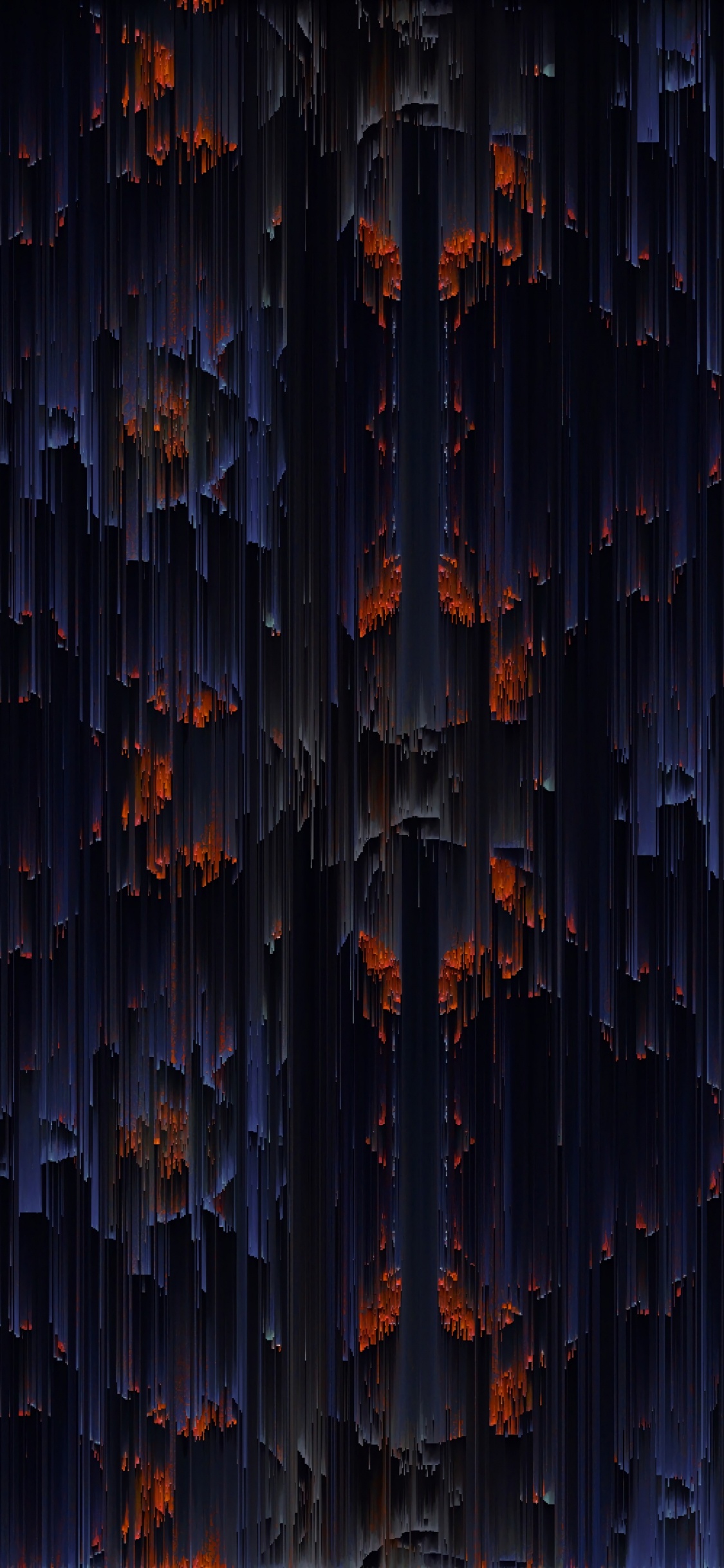 Luces Naranjas y Negras en la Habitación Oscura. Wallpaper in 1125x2436 Resolution