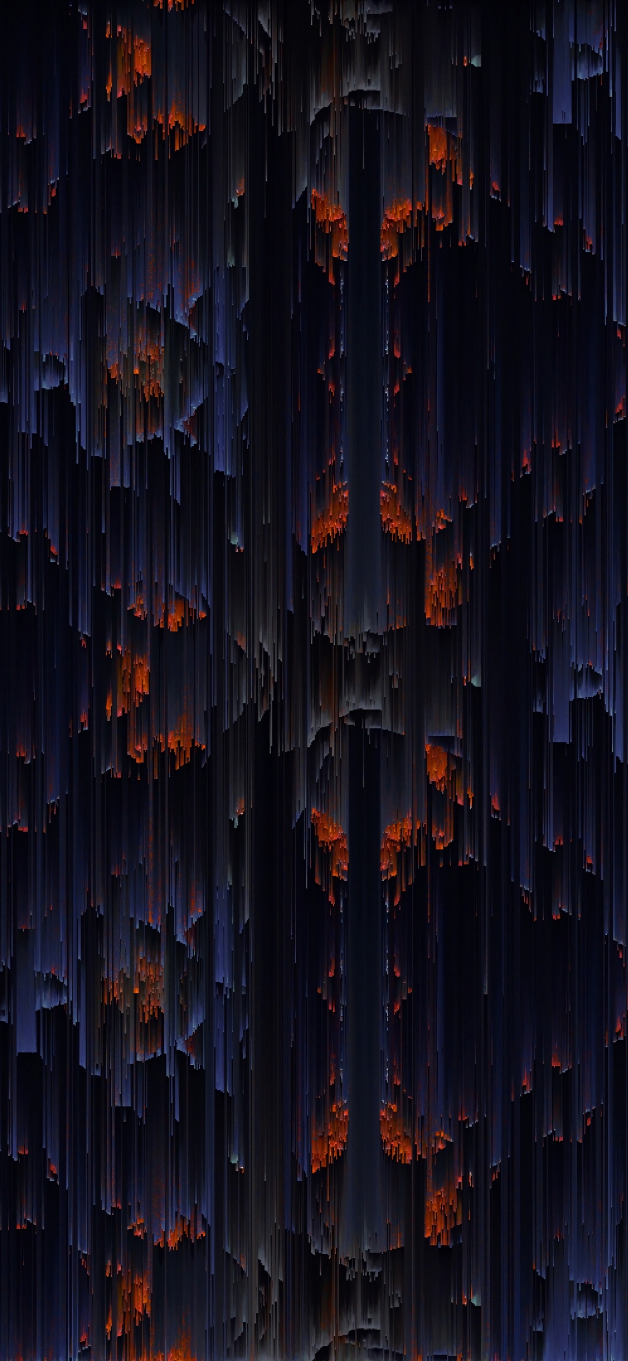 Luces Naranjas y Negras en la Habitación Oscura. Wallpaper in 1242x2688 Resolution