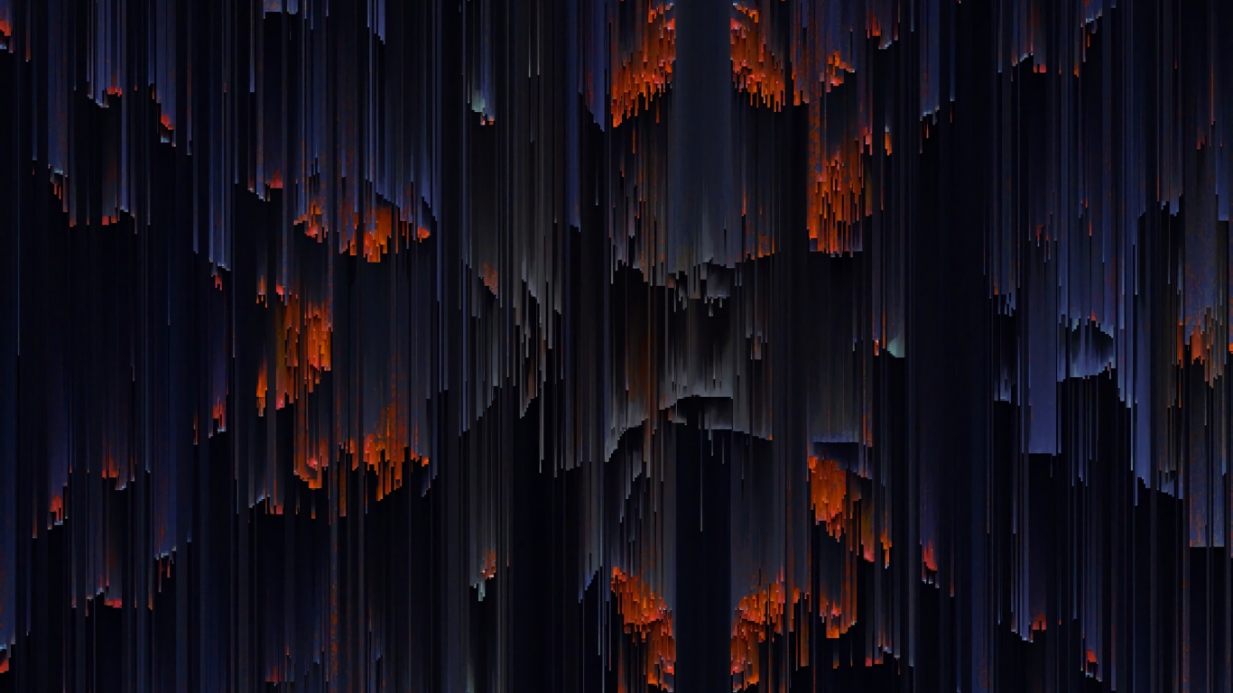 Orange and Black Lights on Dark Room. Wallpaper in 1366x768 Resolution