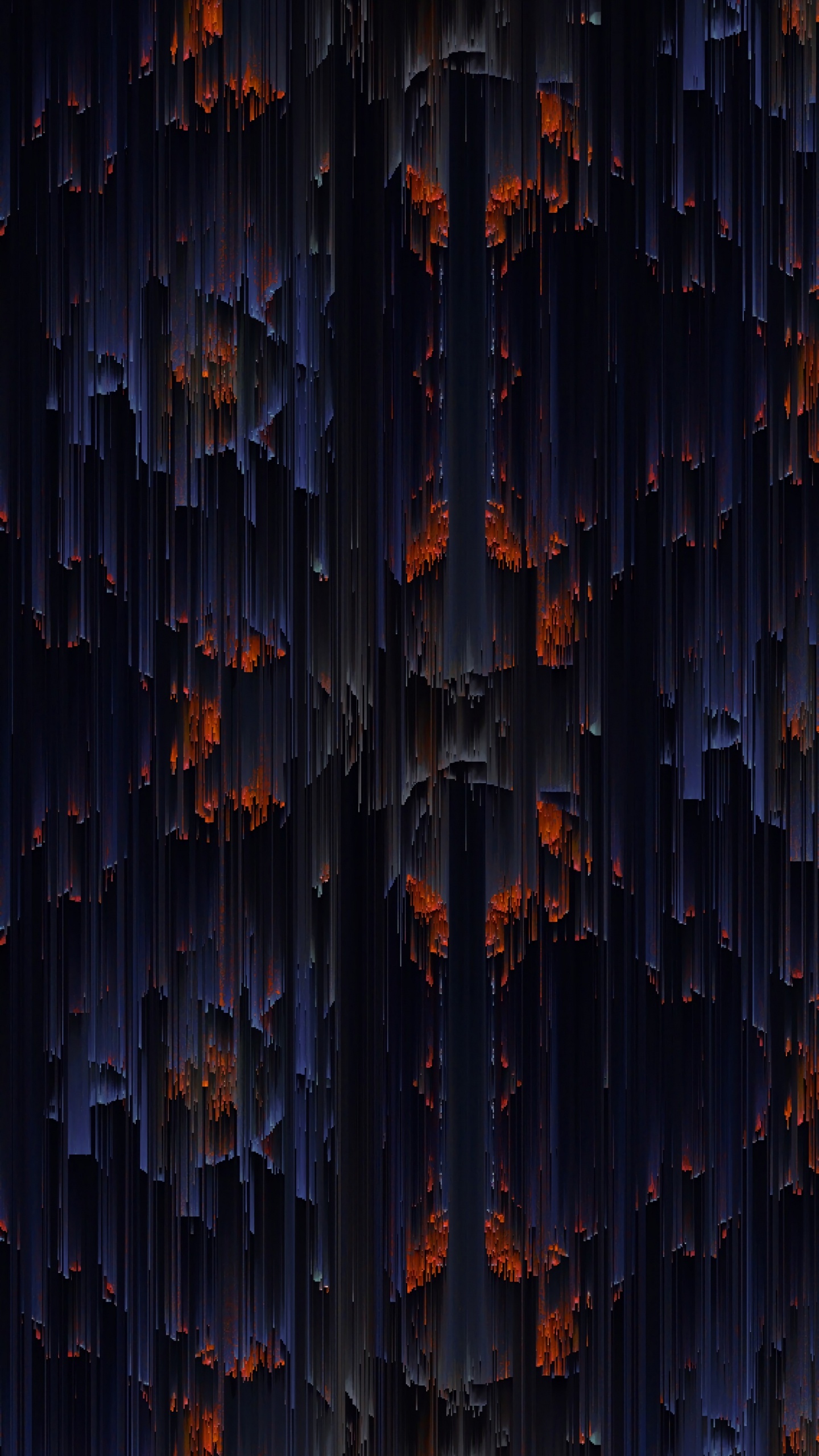 Orange Und Schwarzlicht im Dunklen Raum. Wallpaper in 1440x2560 Resolution