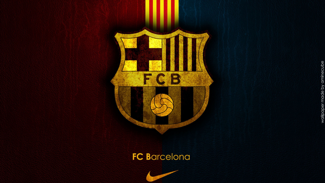 fc Barcelona, Logo, Graphic Design, Brand, Yellow. Wallpaper in 1280x720 Resolution