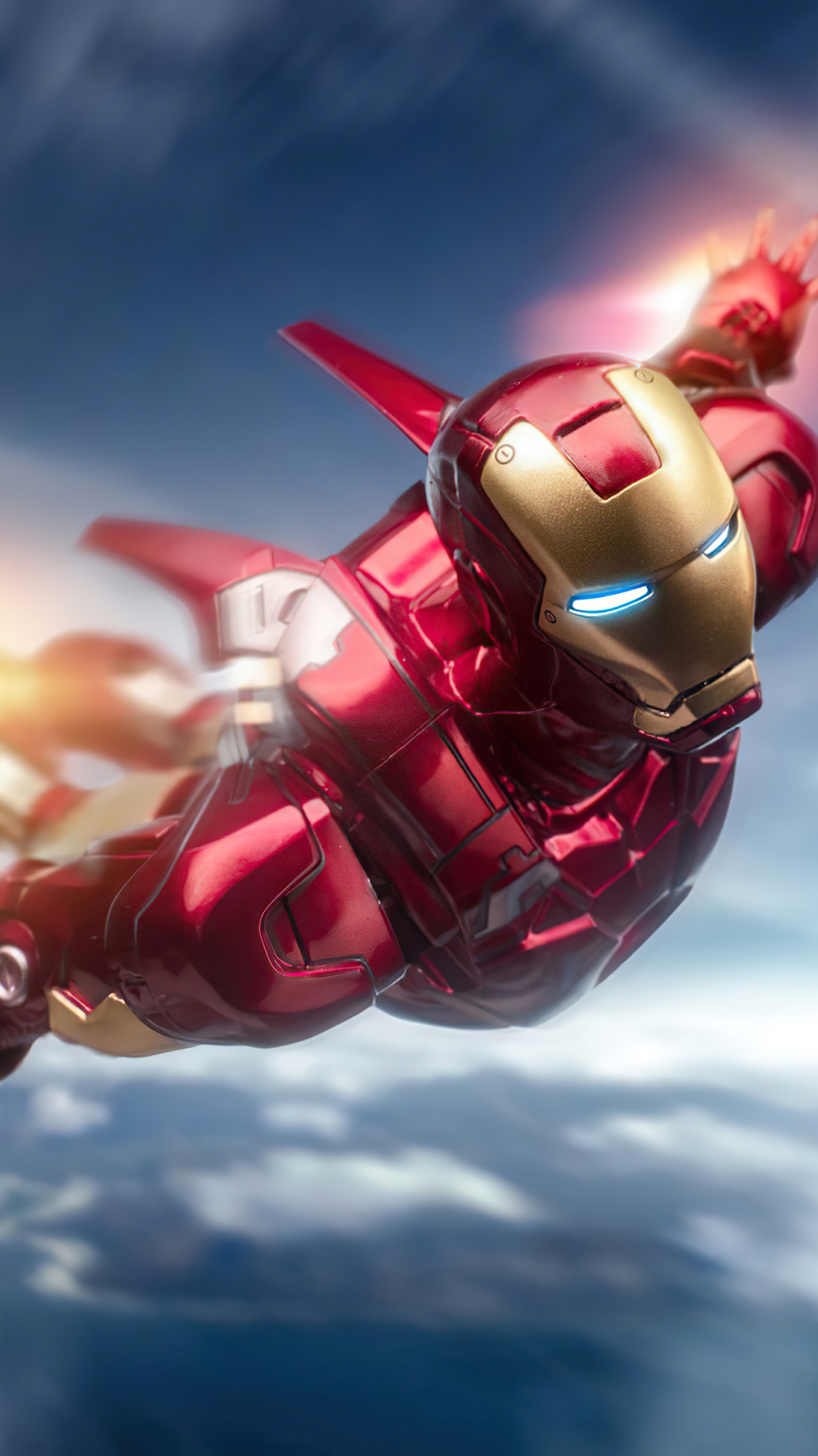 Iron Man Flying, Iron Man, Flight, Superhero, Marvel Comics. Wallpaper in 1440x2560 Resolution