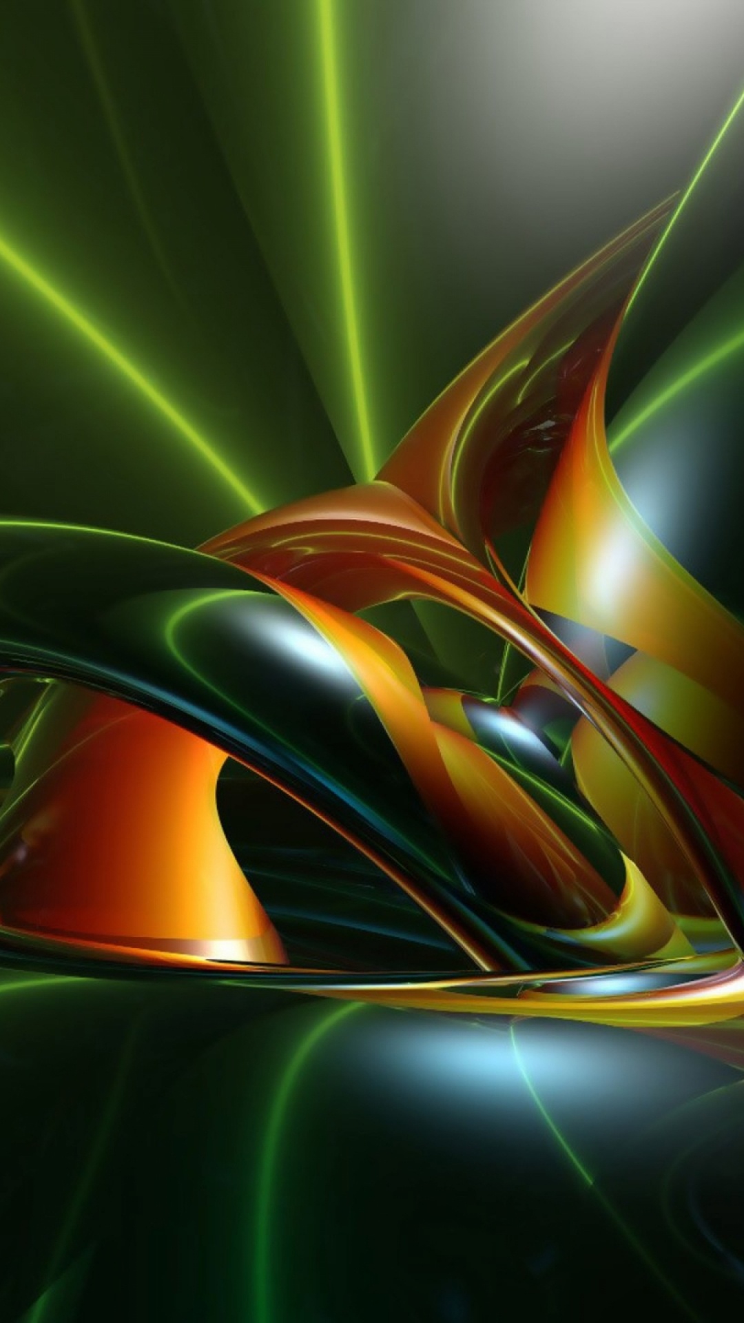 Green Yellow and Red Abstract Painting. Wallpaper in 1080x1920 Resolution