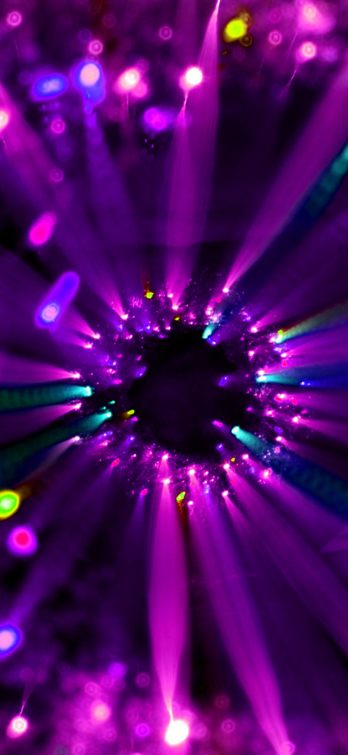 Purple and Blue Light Illustration. Wallpaper in 1125x2436 Resolution