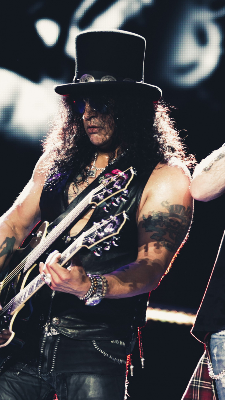 No en Esta Vida Gira, Guns N Roses, Hard Rock, Rendimiento, Músico. Wallpaper in 750x1334 Resolution
