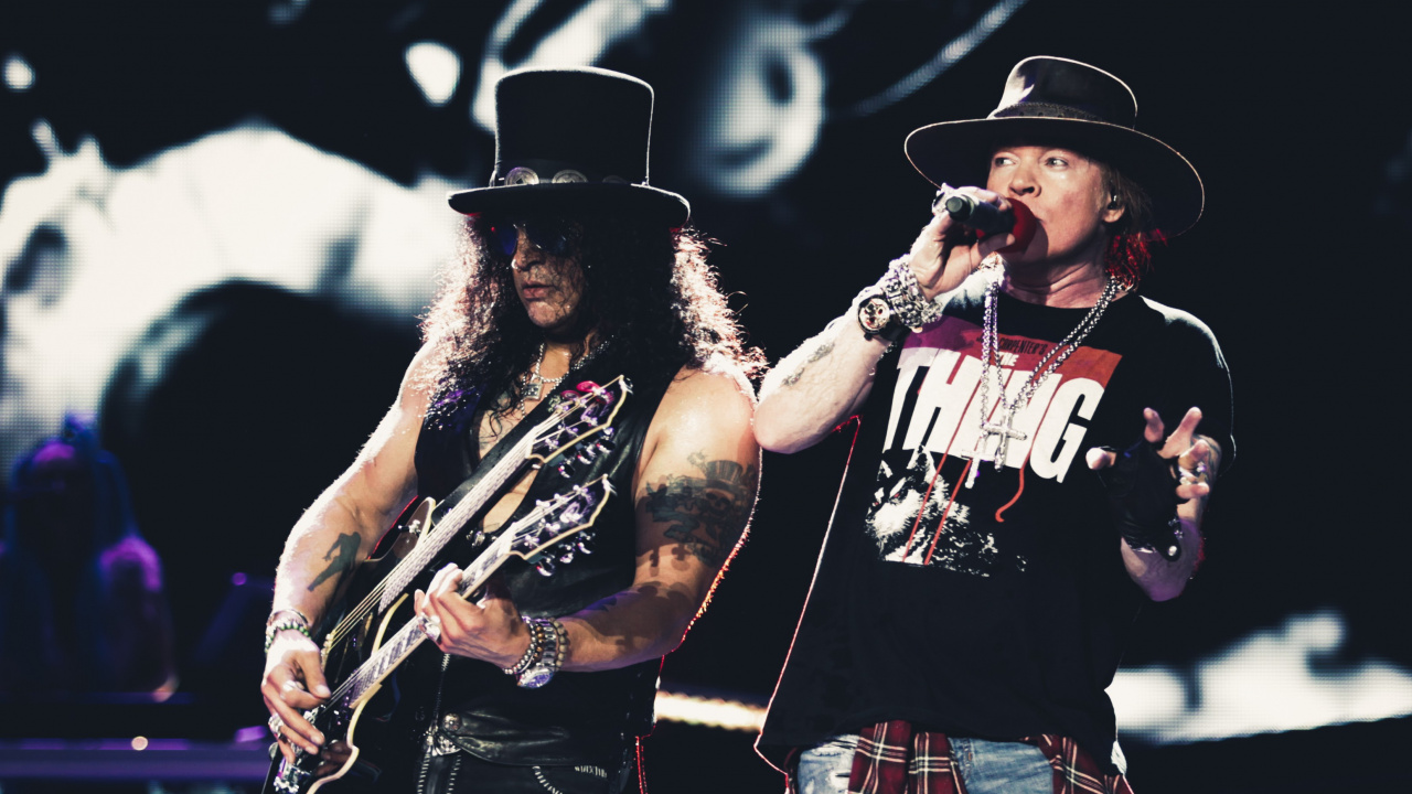 Nicht in Diesem Leben-Tour, Guns N Roses, Hardrock, Leistung, Musiker. Wallpaper in 1280x720 Resolution