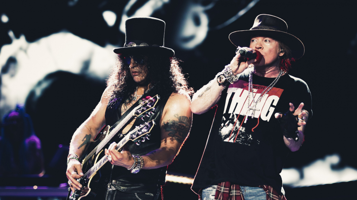 Guns n Roses Live, Not in This Lifetime Tour, Guns N Roses, Hard Rock, Performance. Wallpaper in 1366x768 Resolution