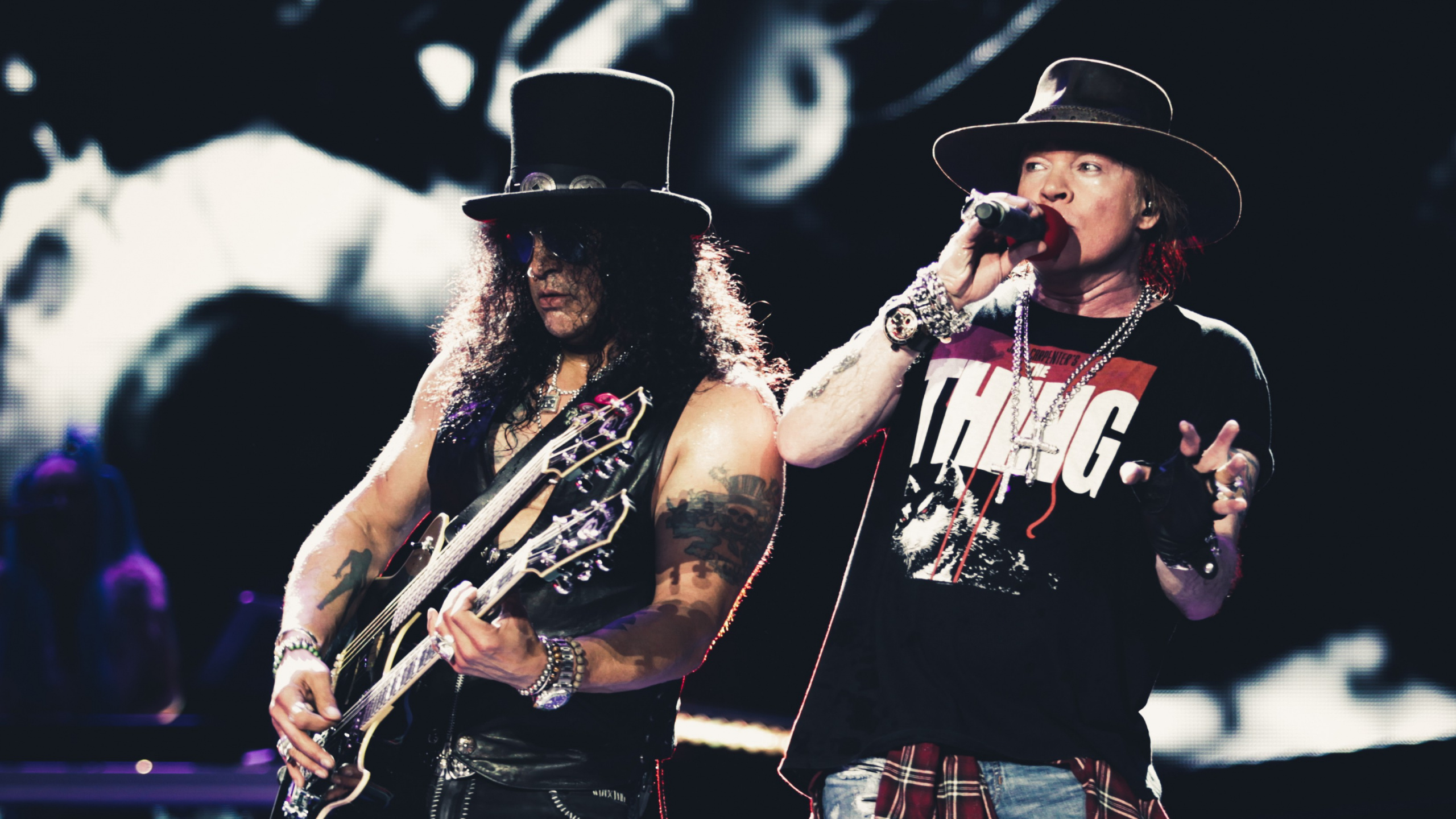 Guns n Roses Live, Not in This Lifetime Tour, Guns N Roses, Hard Rock, Performance. Wallpaper in 2560x1440 Resolution