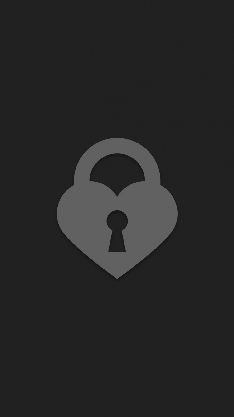 心脏, 符号, 品牌, 黑色和白色的, 简约 壁纸 750x1334 允许