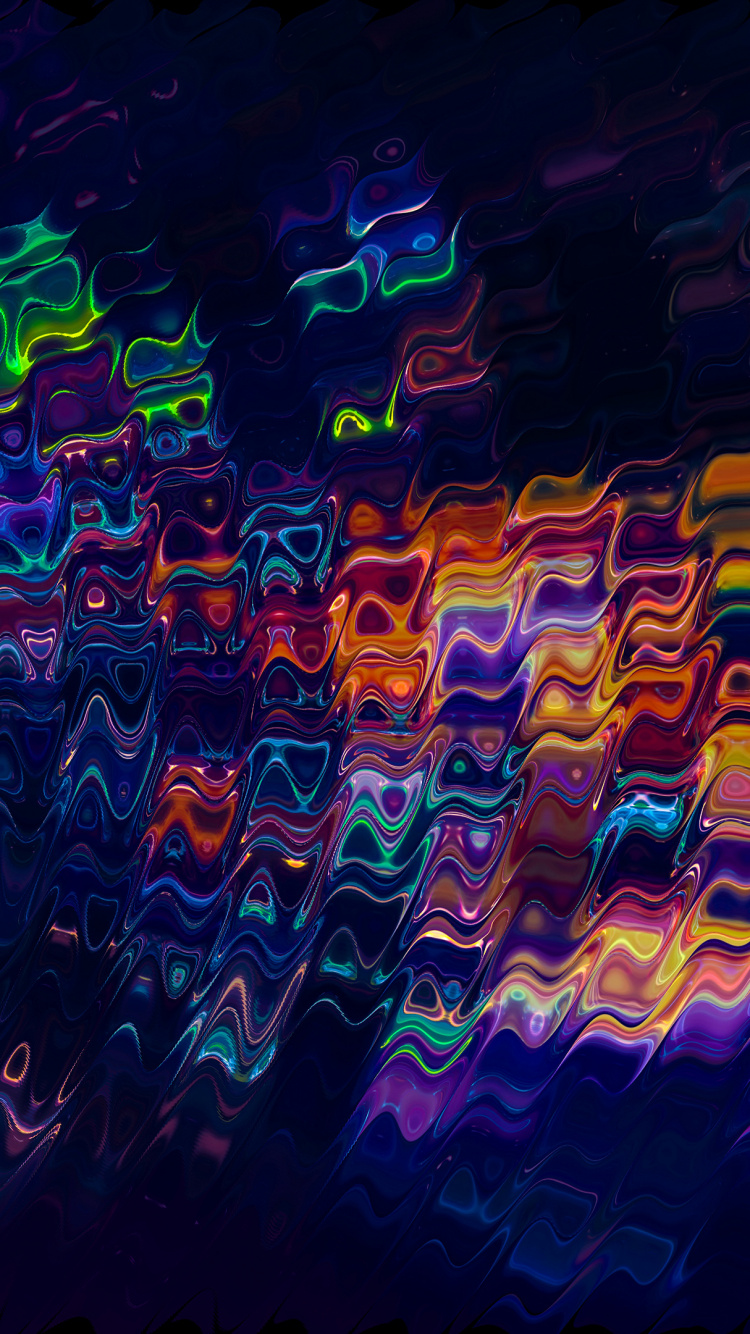 Fond D'écran Numérique Lumière Bleue et Verte. Wallpaper in 750x1334 Resolution