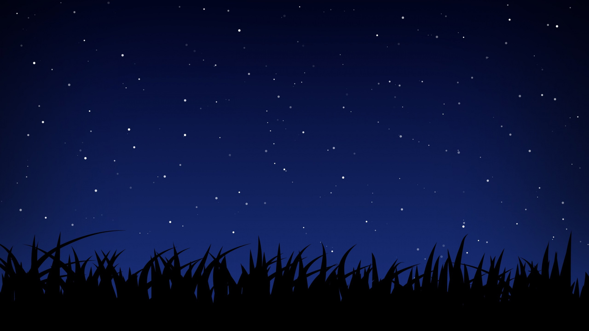 Silhouette of Trees Under Starry Night. Wallpaper in 1920x1080 Resolution