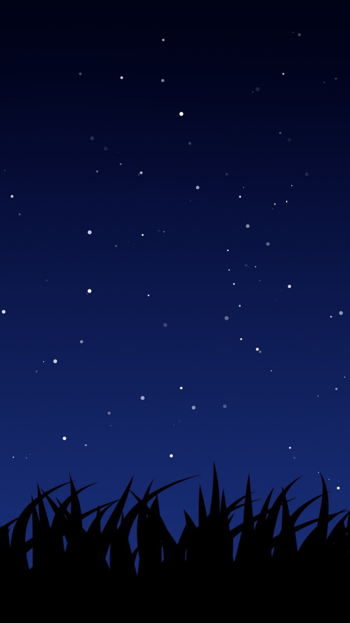 Silhouette of Trees Under Starry Night. Wallpaper in 720x1280 Resolution