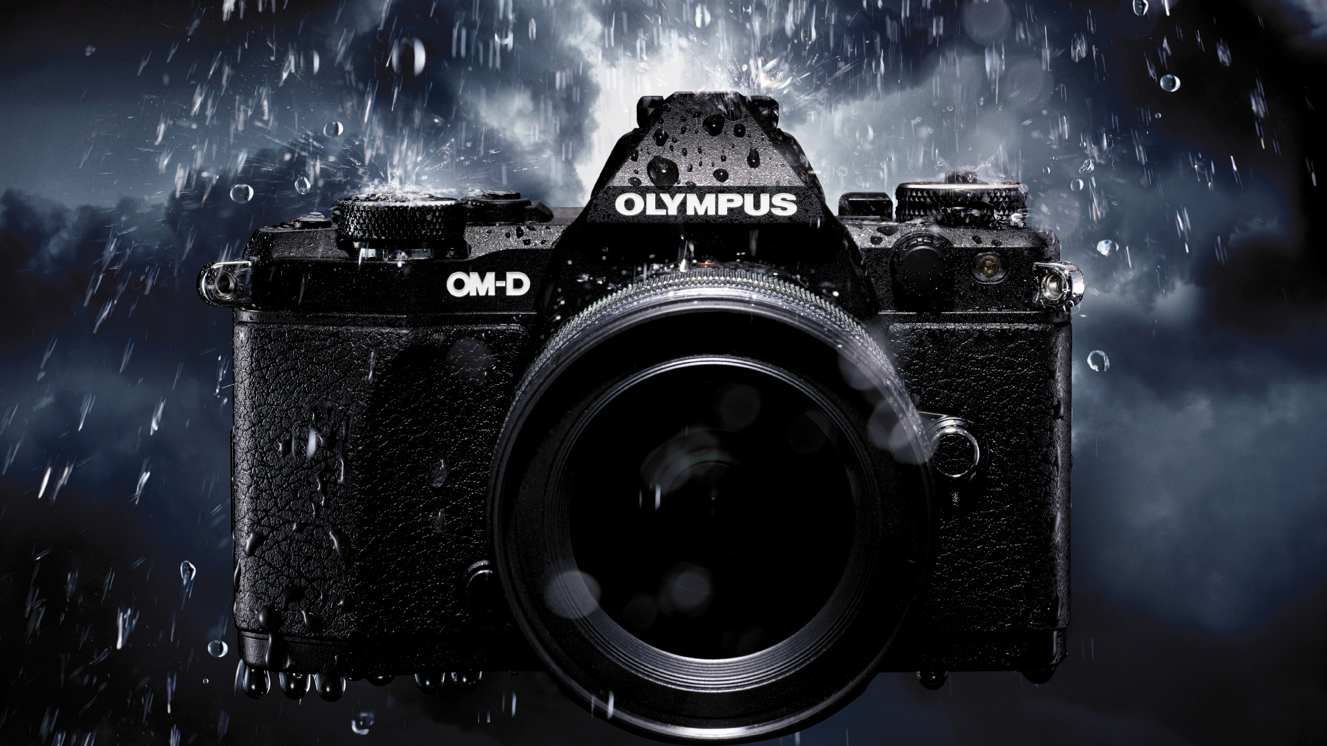 Cámara Réflex Digital Nikon Negra Bajo un Cielo Azul. Wallpaper in 1920x1080 Resolution