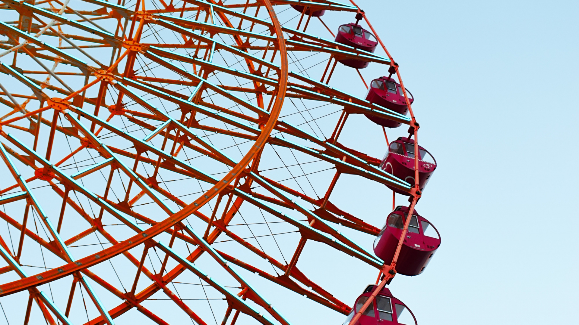Grande Roue Rouge et Blanche. Wallpaper in 1920x1080 Resolution
