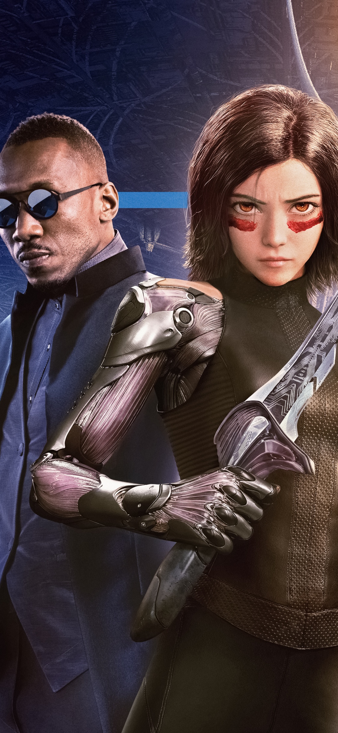 詹姆斯*卡梅隆, 罗莎·萨拉扎（Rosa Salazar）, 艾丽塔的战斗天使, 膜海报, 电影 壁纸 1125x2436 允许