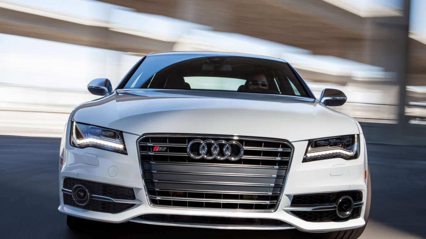 Audi Argent a 4 Coupé. Wallpaper in 1366x768 Resolution