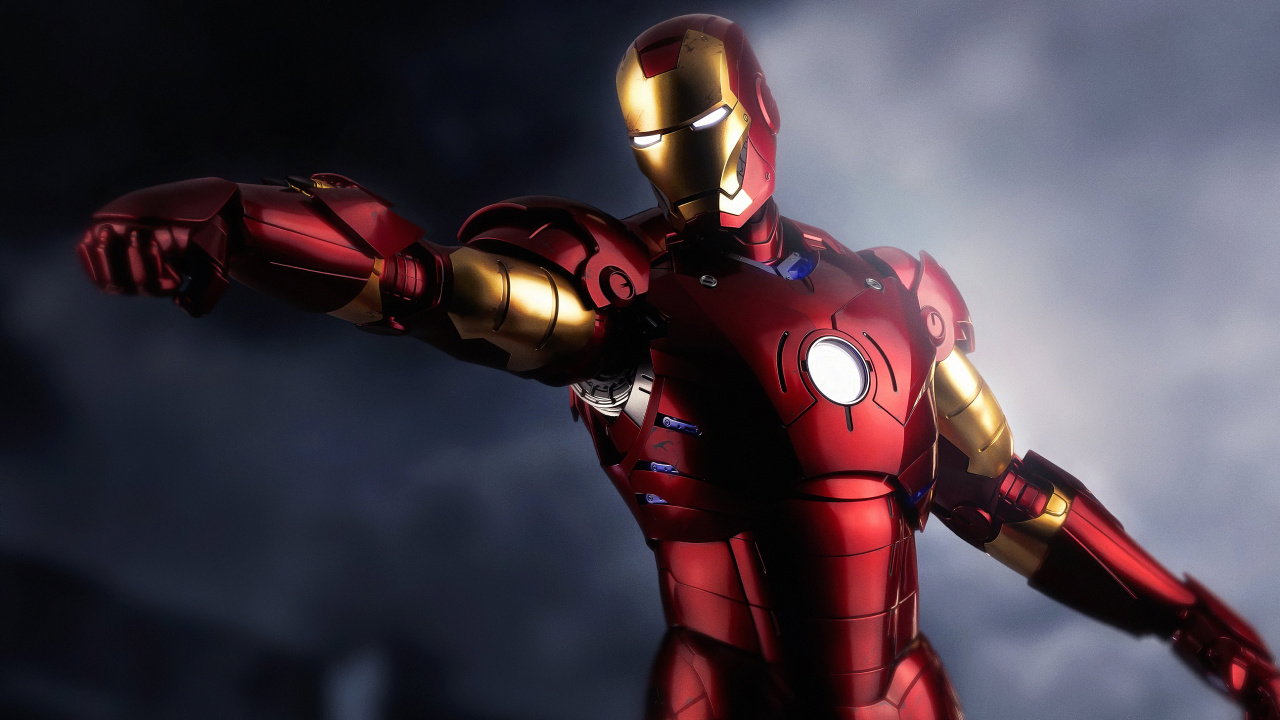 Red and Yellow Iron Man. Wallpaper in 1280x720 Resolution