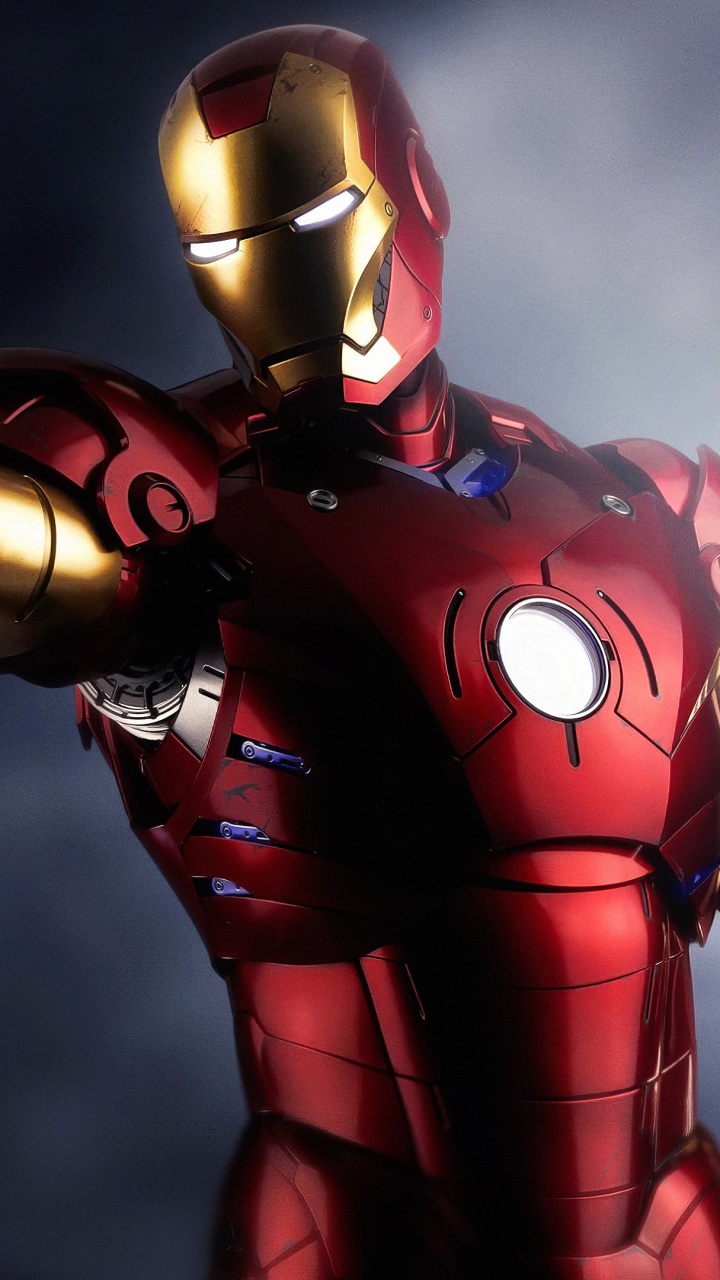 Red and Yellow Iron Man. Wallpaper in 720x1280 Resolution