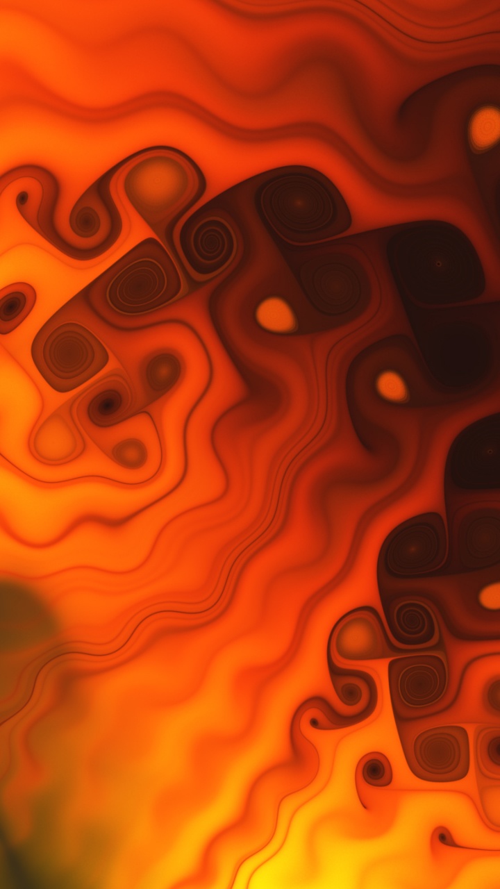 Orange Und Gelbe Abstrakte Malerei. Wallpaper in 720x1280 Resolution