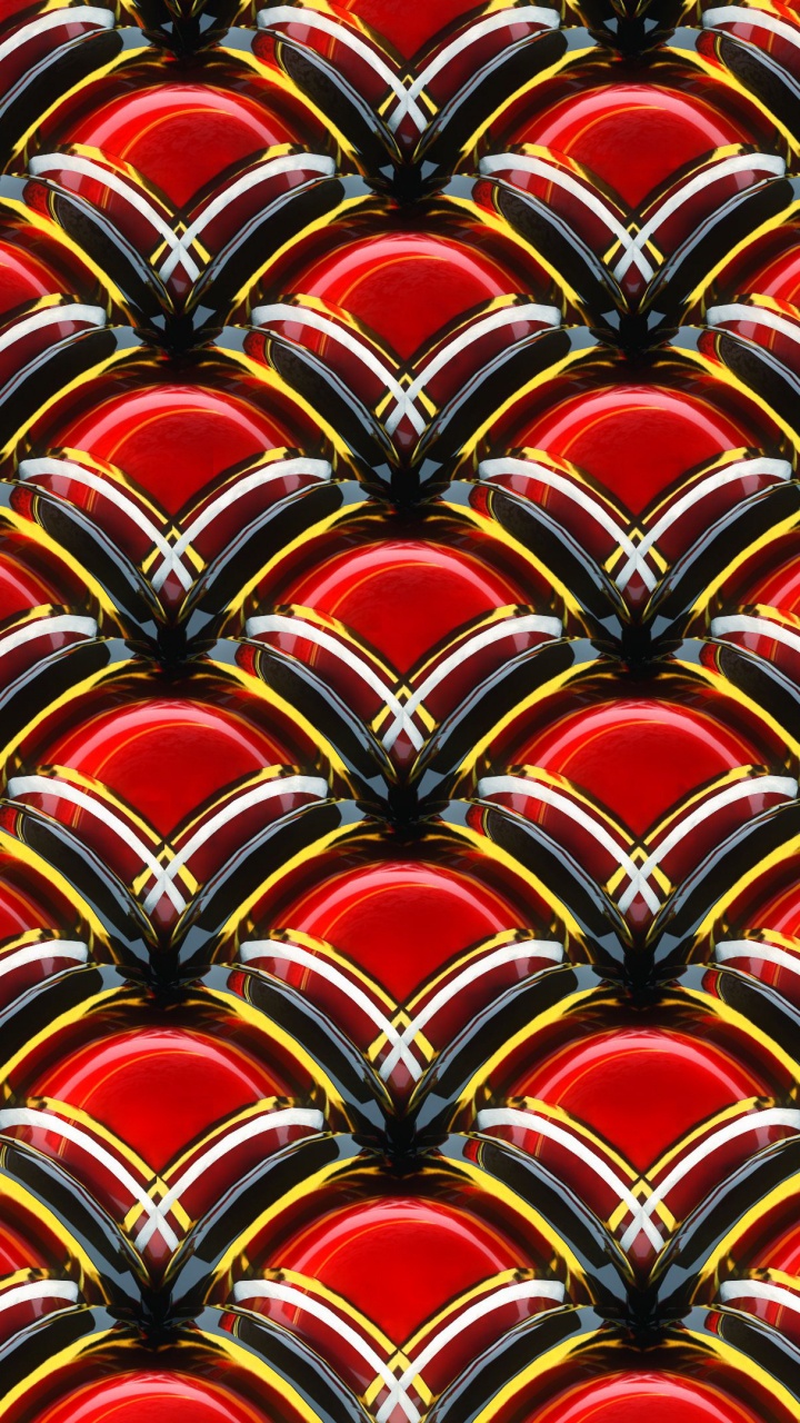 Rotes Und Schwarzes Rundes Muster. Wallpaper in 720x1280 Resolution