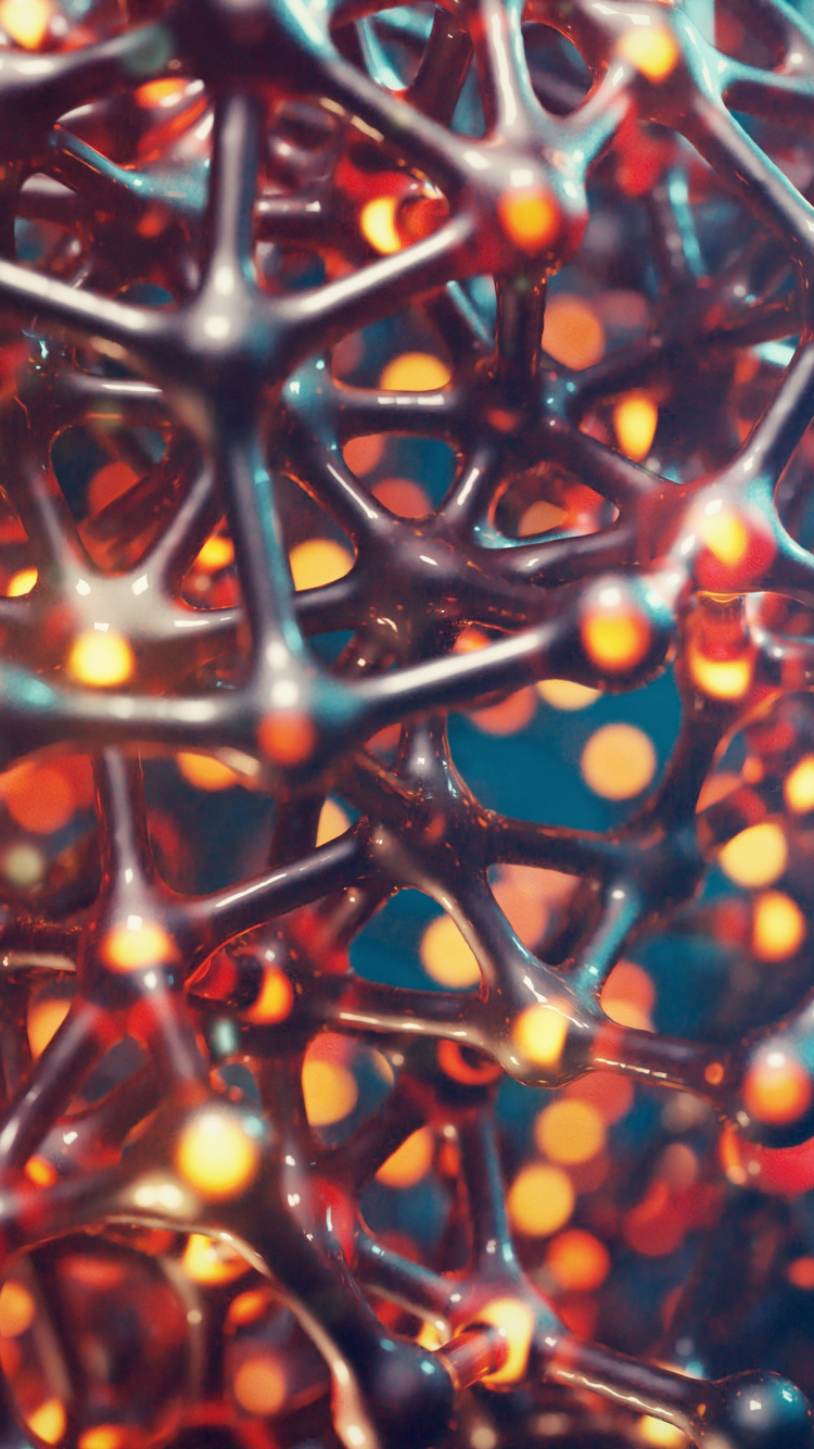 Red and Blue Light Decor. Wallpaper in 750x1334 Resolution