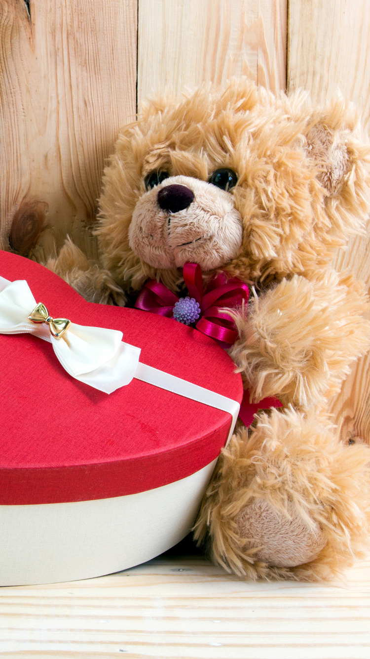 Nounours, Cœur, Jouet en Peluche, Peluche, Canidés. Wallpaper in 750x1334 Resolution