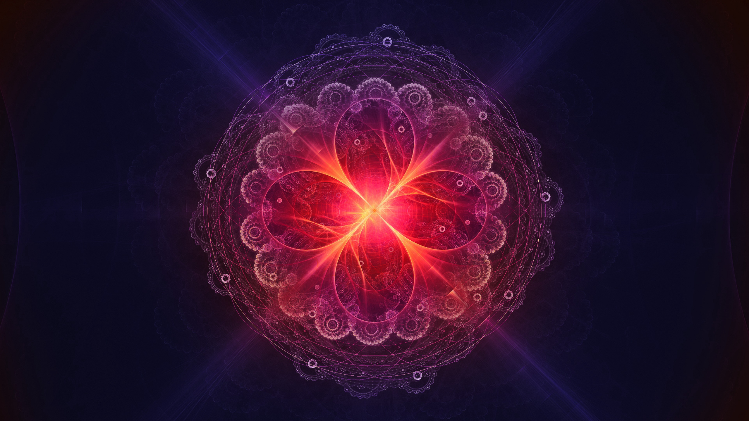 Ilustración de Luces Moradas y Rosas. Wallpaper in 2560x1440 Resolution