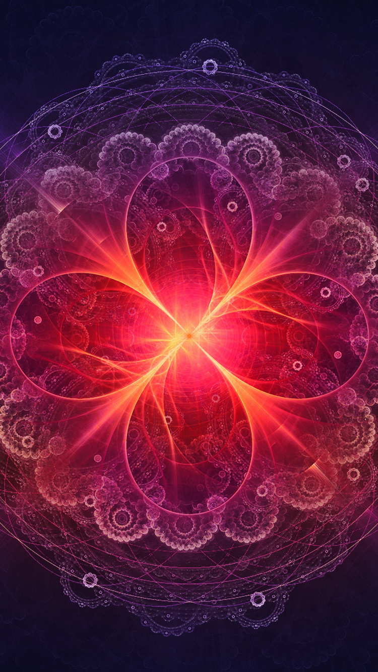 Purple and Pink Lights Illustration. Wallpaper in 750x1334 Resolution